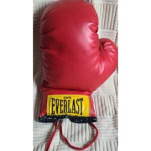 VTG Everlast 2926 Lace Up Red Boxing Training Gloves Made In USA left glove
